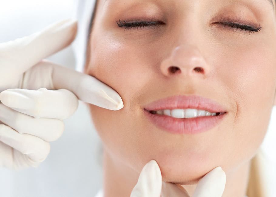 woman before skin booster treatment - HAVA