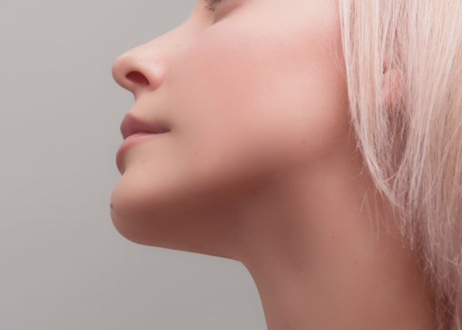 woman with strong jawline