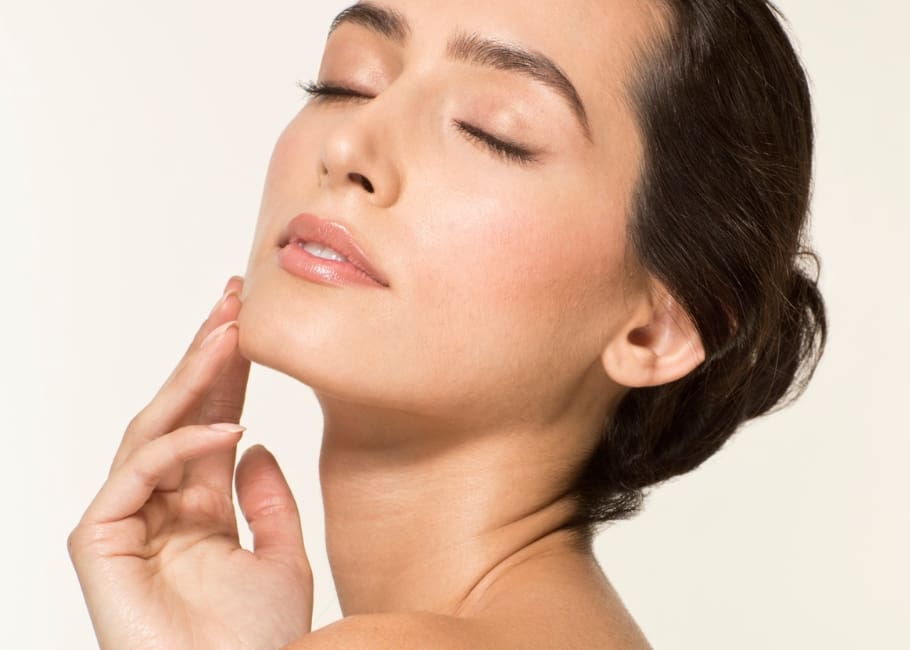 beauty woman after skincare