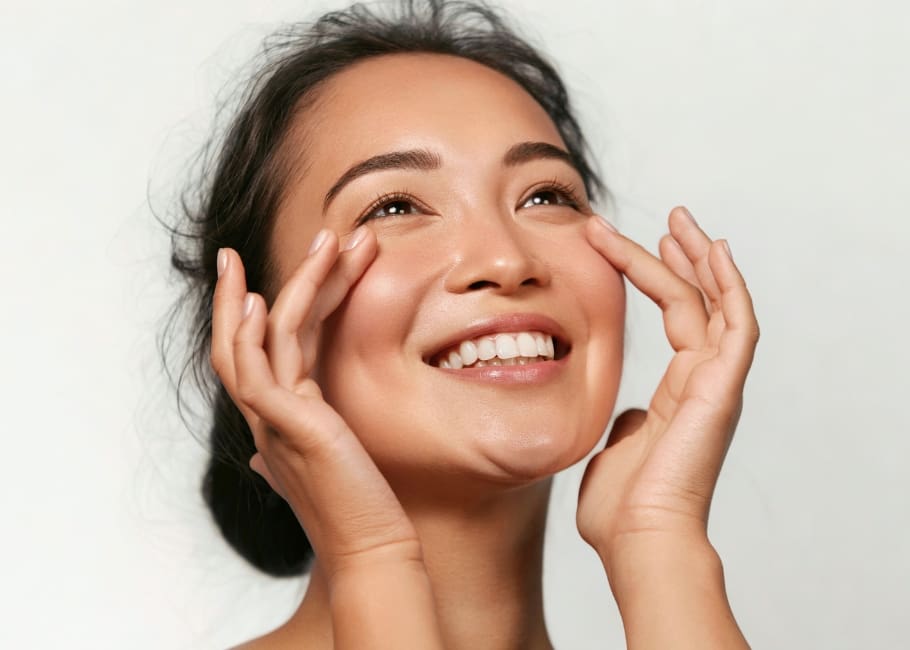 happy woman after anti wrinkle treatment