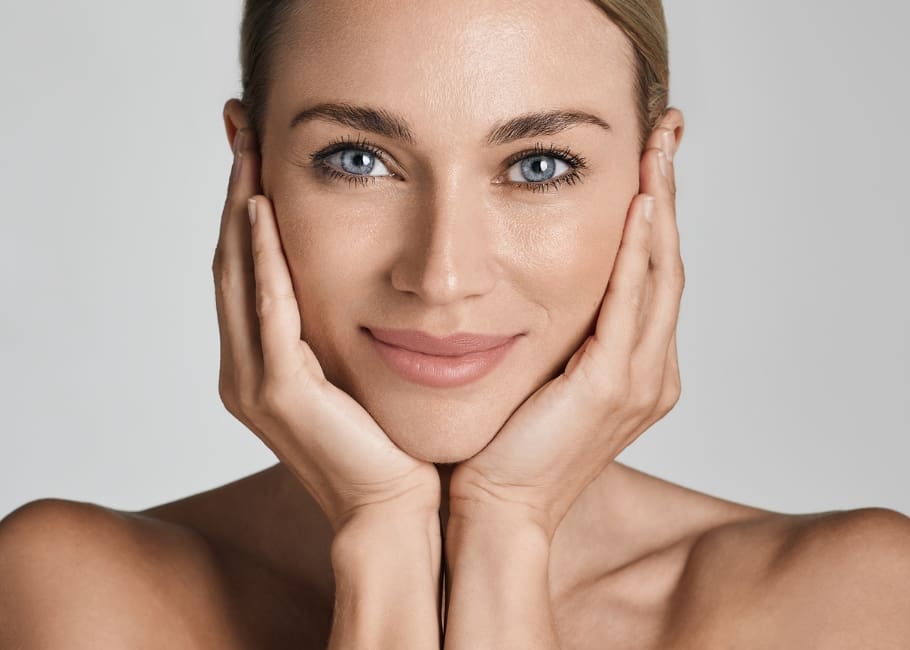 woman with healthy facial skin